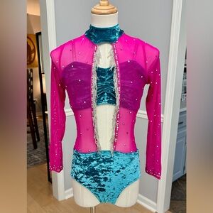 Pink and Teal costume CM